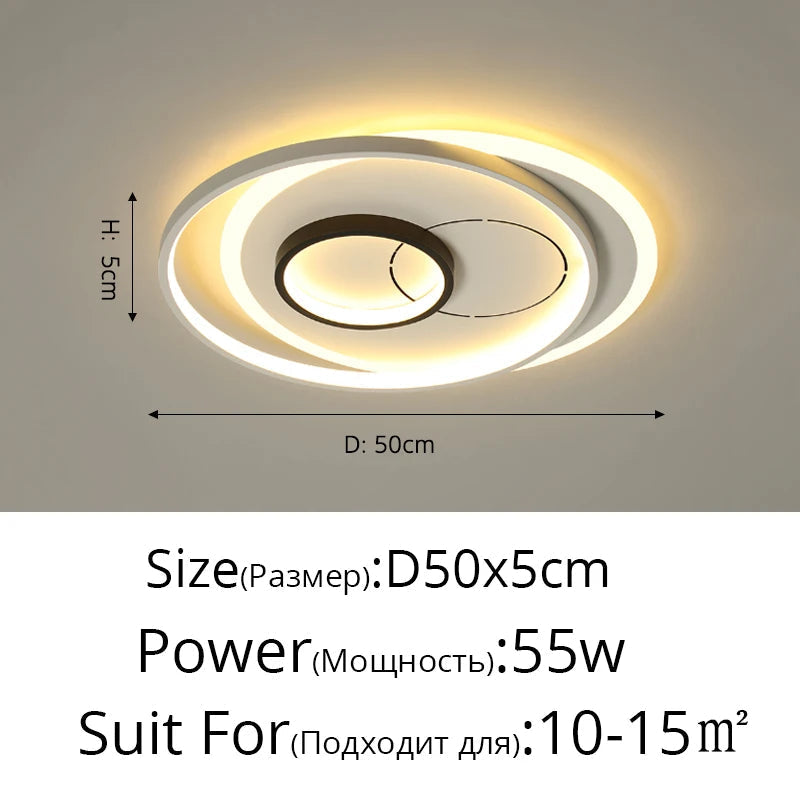 plafonniers led élégants pour décoration intérieure d'hôtel