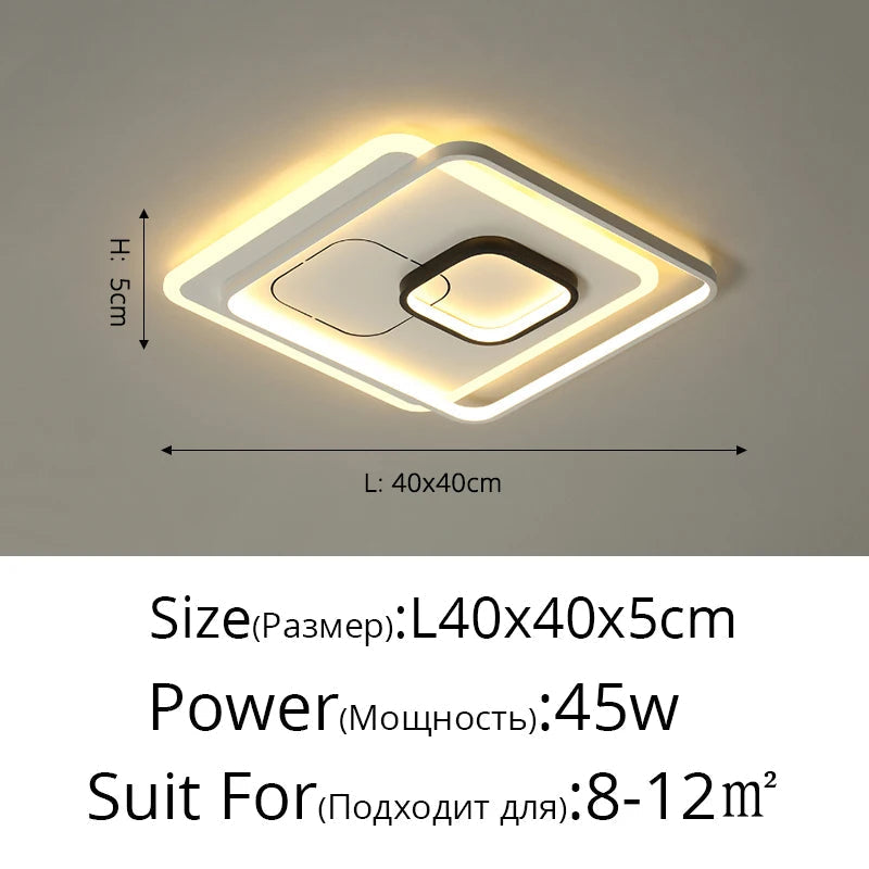 plafonniers led élégants pour décoration intérieure d'hôtel