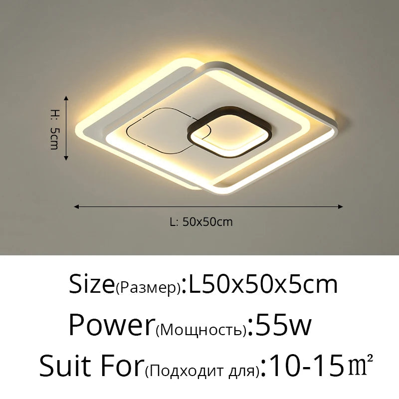 plafonniers led élégants pour décoration intérieure d'hôtel