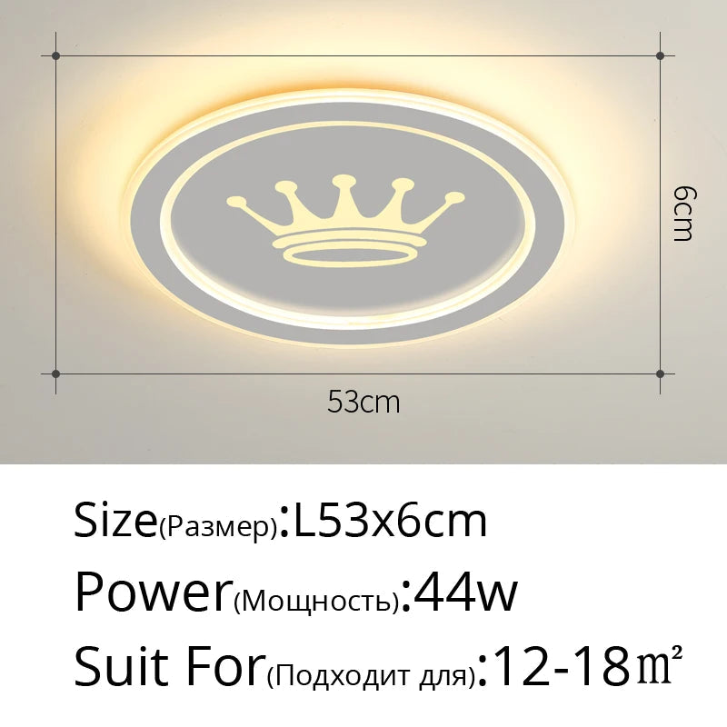 plafonniers led modernes avec motif couronne pour décoration maison