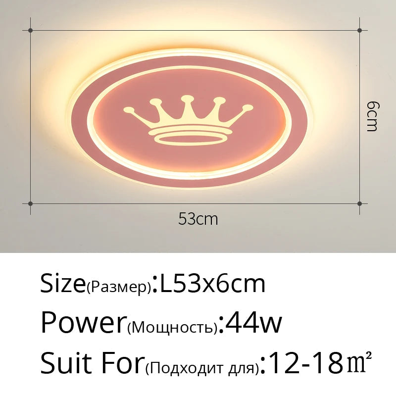 plafonniers led modernes avec motif couronne pour décoration maison
