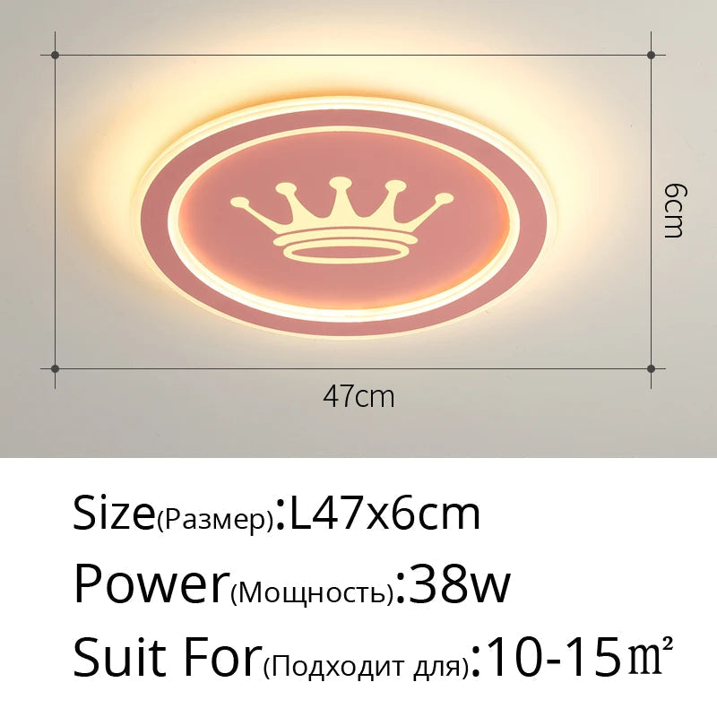 plafonniers led modernes avec motif couronne pour décoration maison