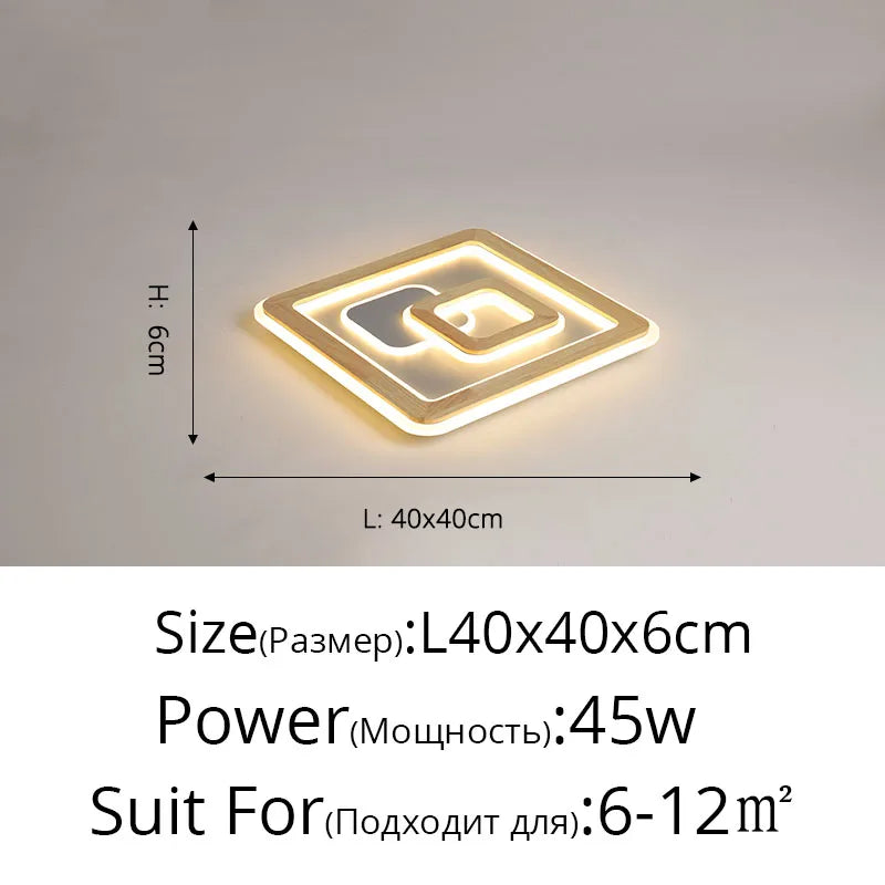 plafonniers led modernes à luminosité réglable pour décoration