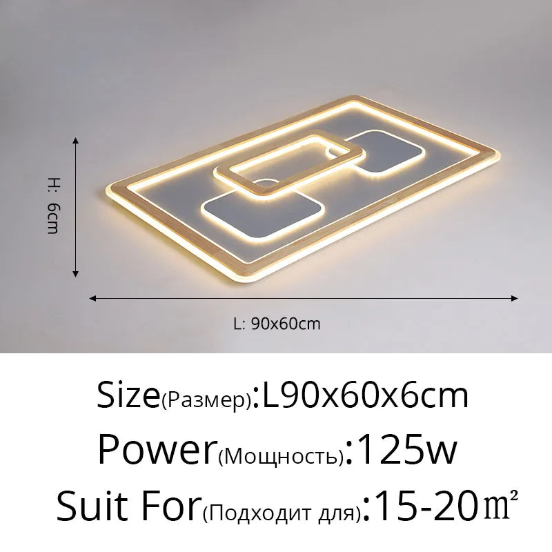 plafonniers led modernes à luminosité réglable pour décoration