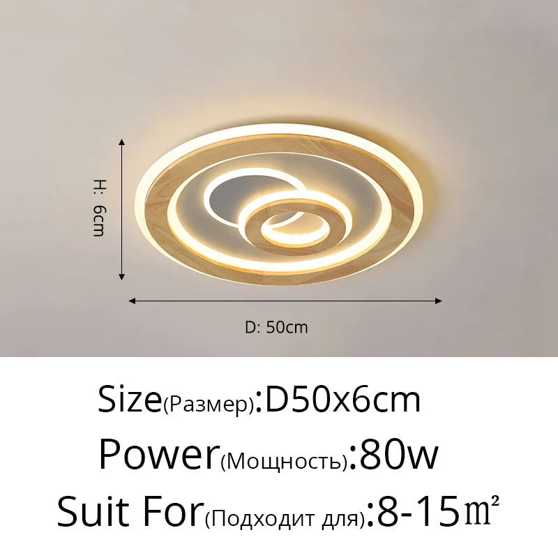 plafonniers led modernes à luminosité réglable pour décoration