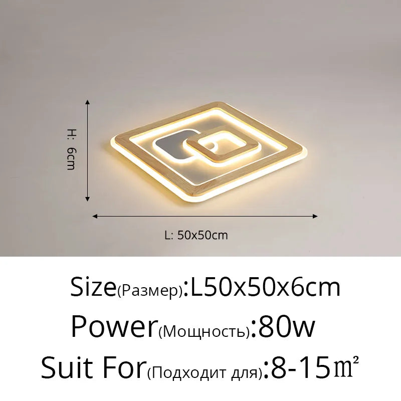 plafonniers led modernes à luminosité réglable pour décoration