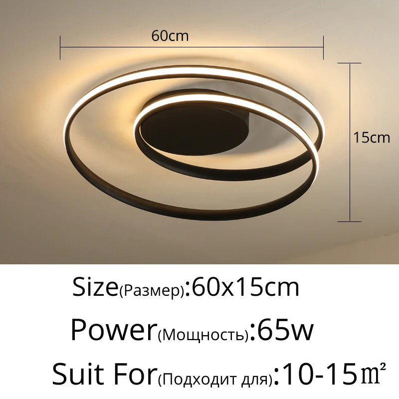 plafonniers led modernes pour éclairage intérieur décoratif