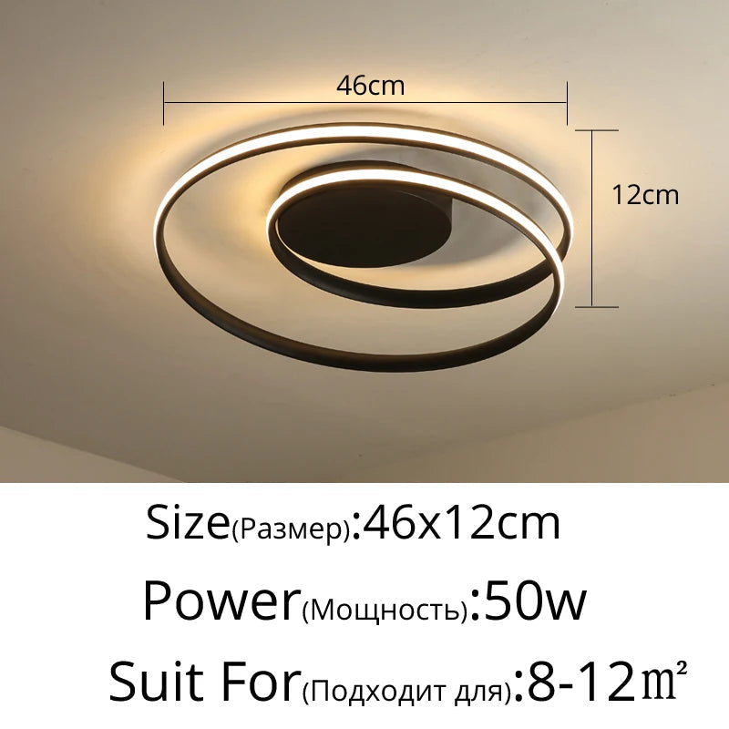 plafonniers led modernes pour éclairage intérieur décoratif