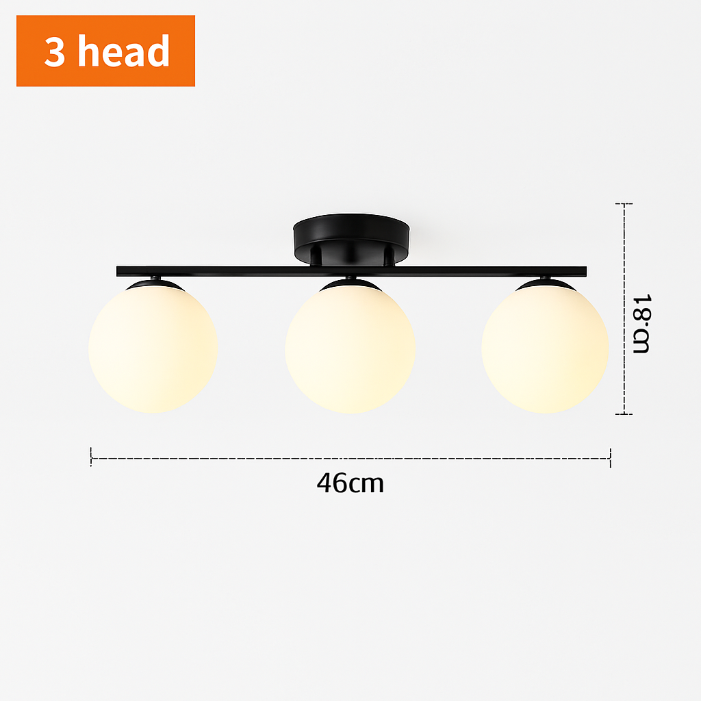 Plafonniers LED nordique fer verre boule plafonniers couloir allée balcon cuisine Simple moderne créatif décor à la maison Lustre