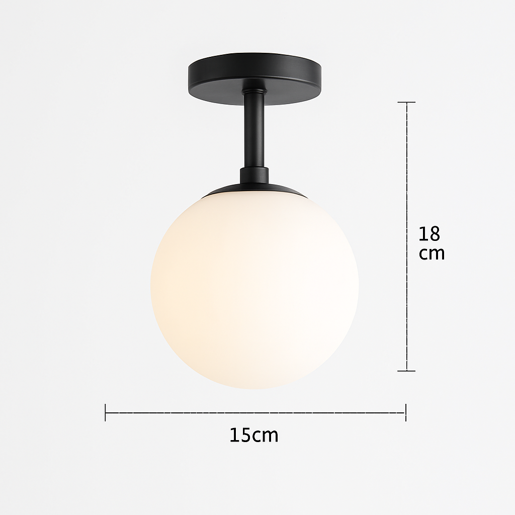 Plafonniers LED nordique fer verre boule plafonniers couloir allée balcon cuisine Simple moderne créatif décor à la maison Lustre