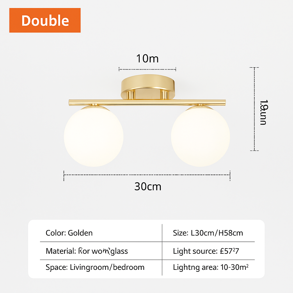Plafonniers LED nordique fer verre boule plafonniers couloir allée balcon cuisine Simple moderne créatif décor à la maison Lustre