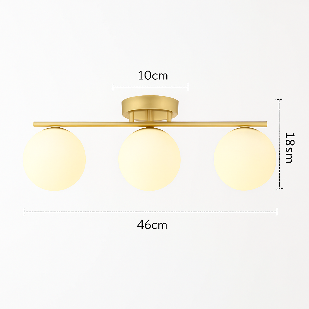Plafonniers LED nordique fer verre boule plafonniers couloir allée balcon cuisine Simple moderne créatif décor à la maison Lustre