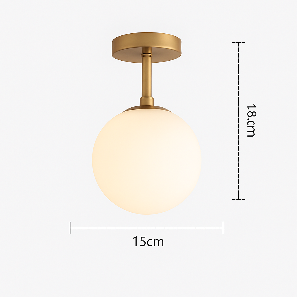 Plafonniers LED nordique fer verre boule plafonniers couloir allée balcon cuisine Simple moderne créatif décor à la maison Lustre