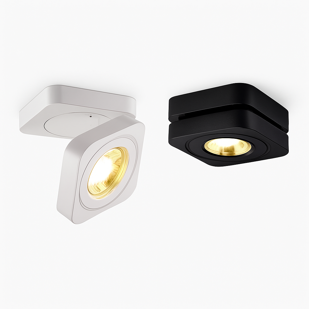 Plafonniers LED Spot 360 degrés Rotation Downlights AC85-265V 7W 10W 12W 15W pliant COB LED Downlights monté en Surface