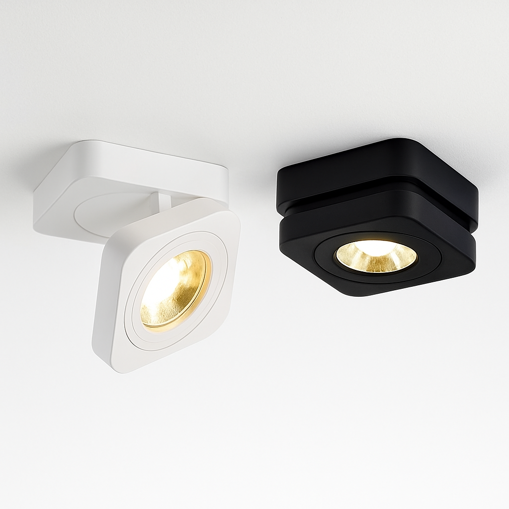 Plafonniers LED Spot 360 degrés Rotation Downlights AC85-265V 7W 10W 12W 15W pliant COB LED Downlights monté en Surface