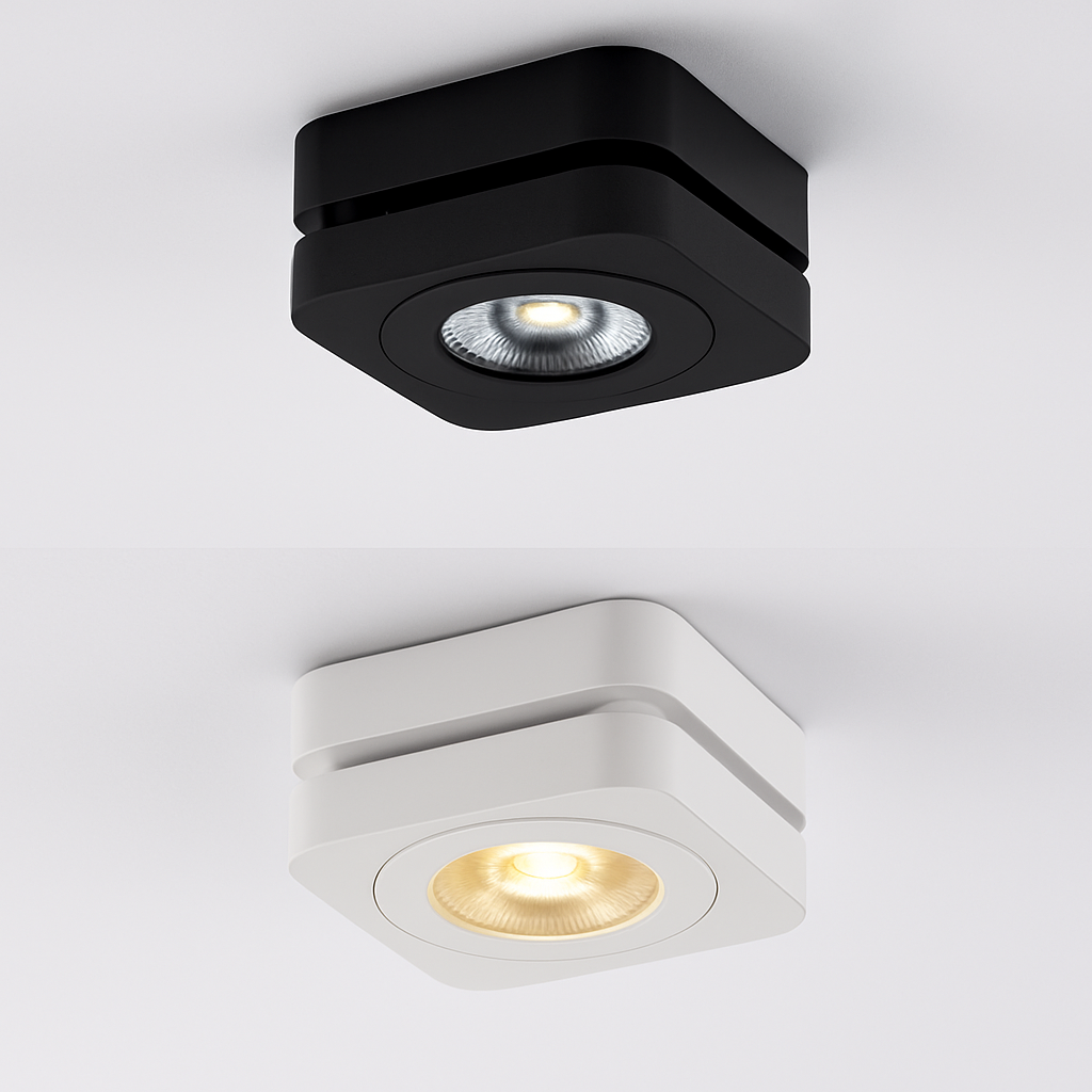 Plafonniers LED Spot 360 degrés Rotation Downlights AC85-265V 7W 10W 12W 15W pliant COB LED Downlights monté en Surface