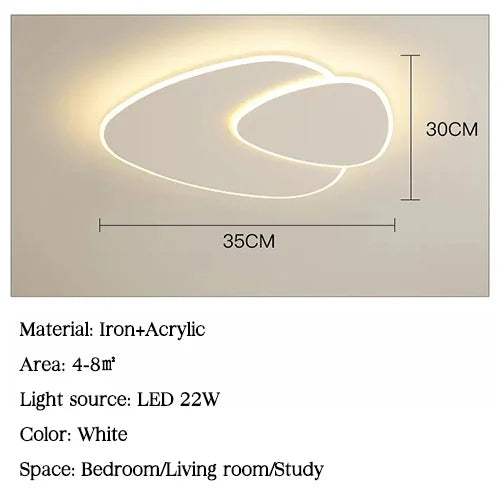 plafonniers led triangle pour décoration intérieure luminaire