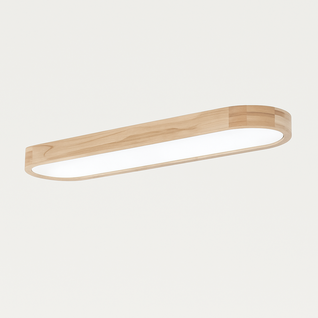 plafonniers minimalistes en bois massif avec panneaux acryliques nouvelle collection
