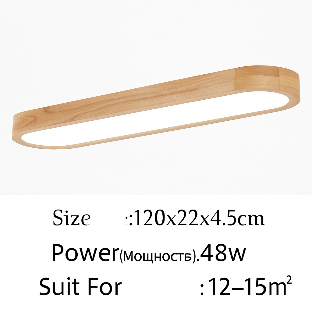 plafonniers minimalistes en bois massif avec panneaux acryliques nouvelle collection