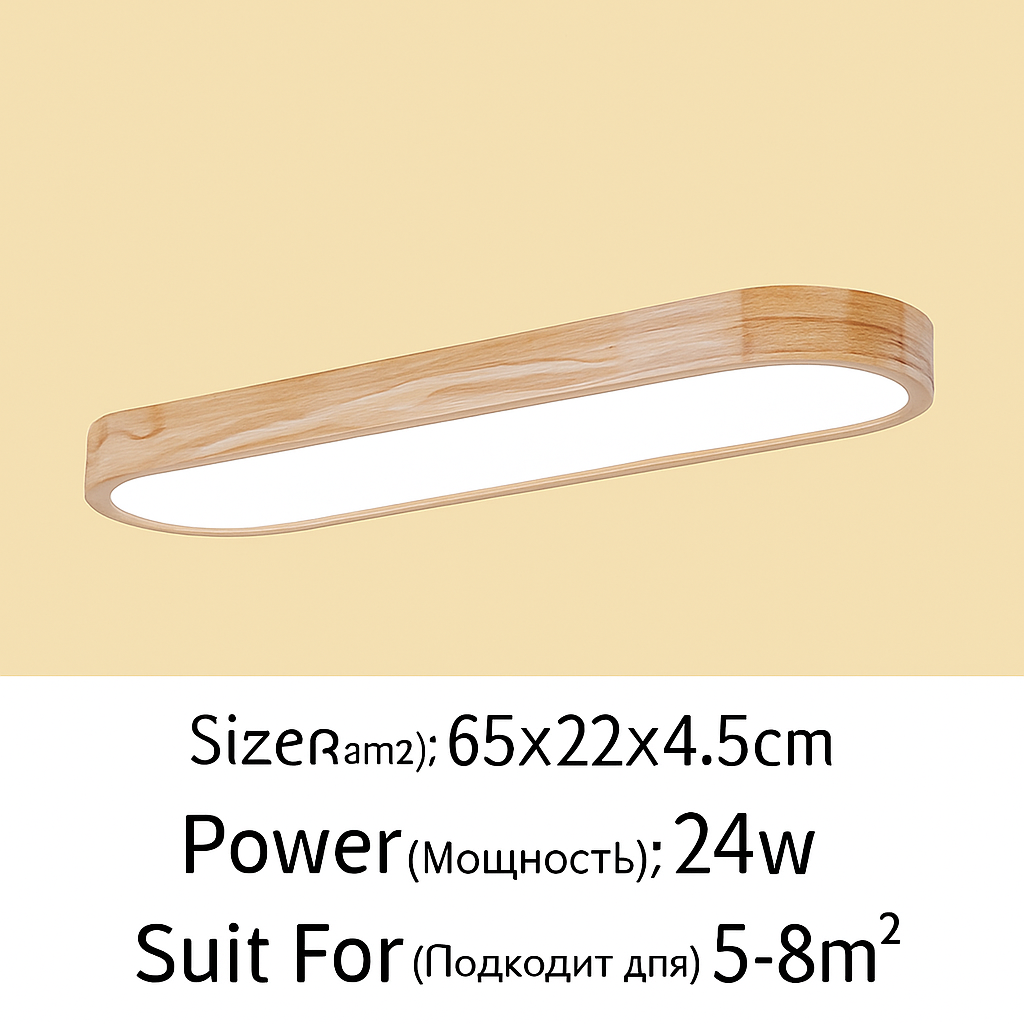 plafonniers minimalistes en bois massif avec panneaux acryliques nouvelle collection
