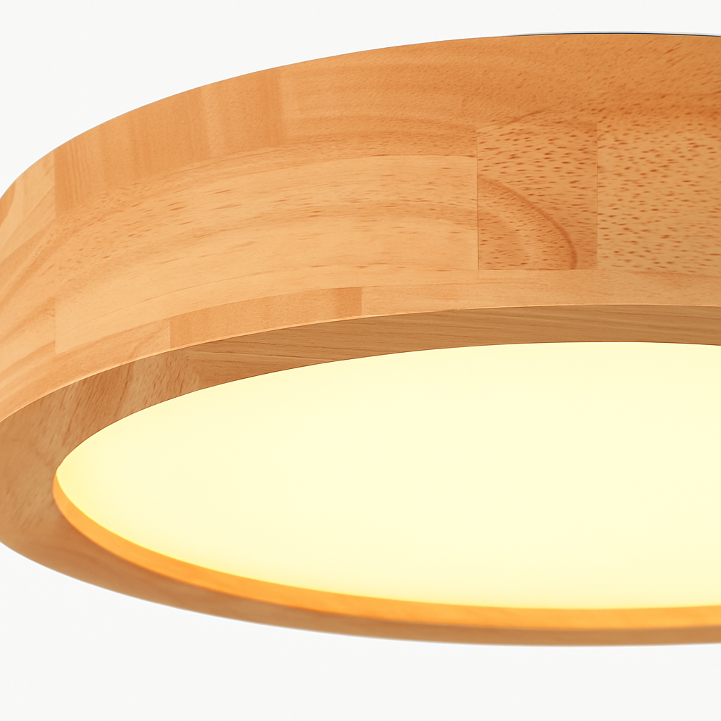 Plafonniers ronds simples chambre Led plafonniers lampe en bois décor à la maison Lampen nordique couloir étude cuisine salle à manger lampe