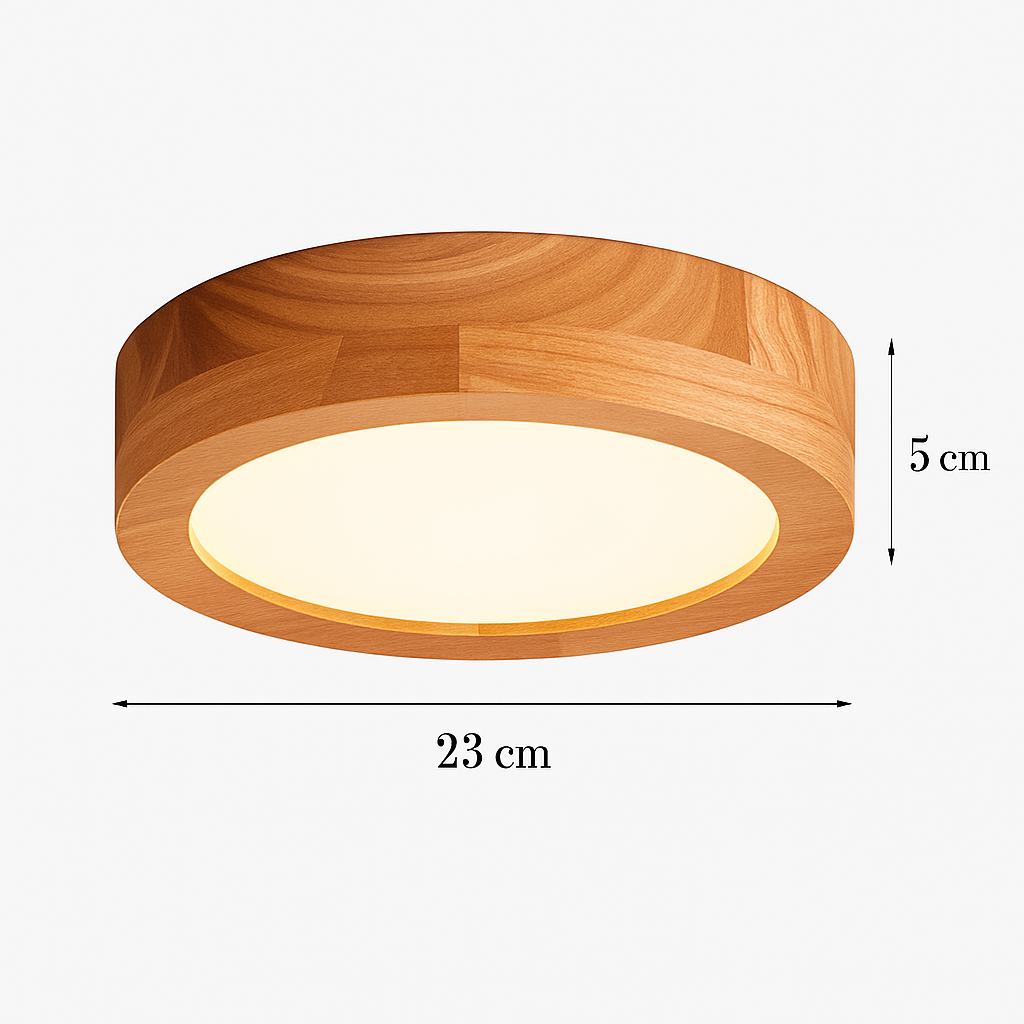 Plafonniers ronds simples chambre Led plafonniers lampe en bois décor à la maison Lampen nordique couloir étude cuisine salle à manger lampe