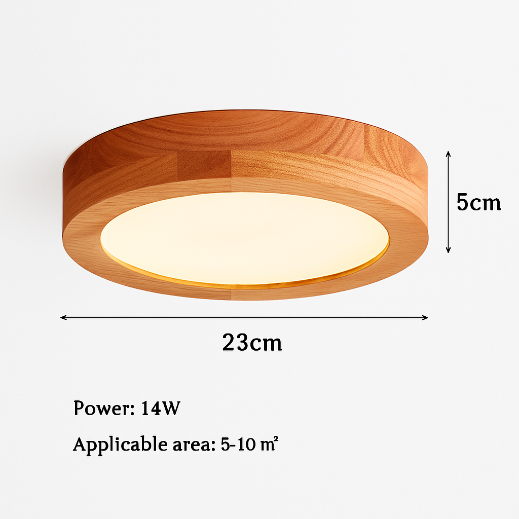 Plafonniers ronds simples chambre Led plafonniers lampe en bois décor à la maison Lampen nordique couloir étude cuisine salle à manger lampe