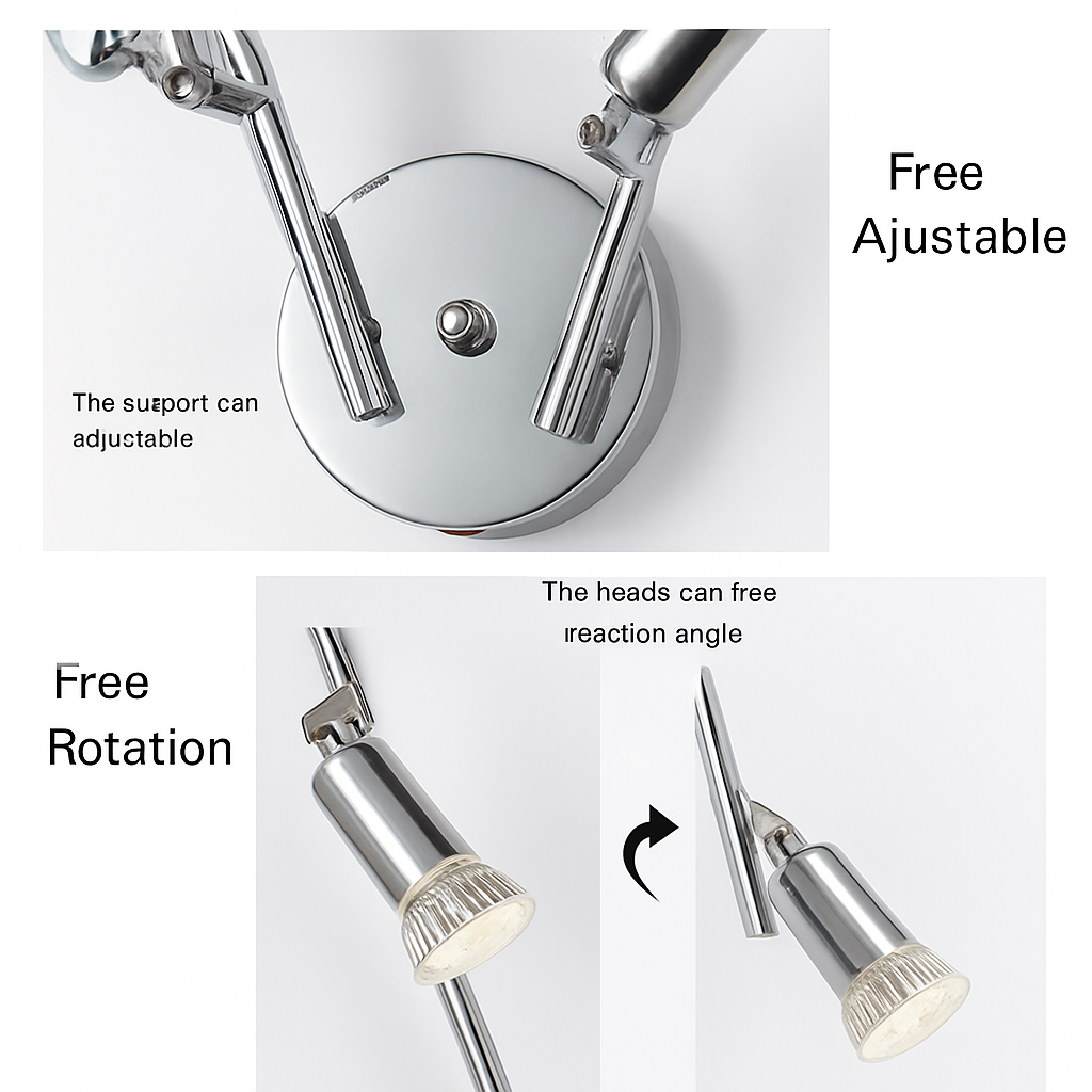 plafonniers rotatifs angle réglable avec ampoule led pour éclairage spot