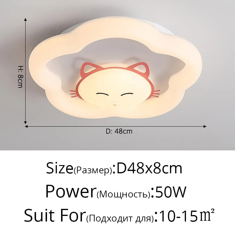 plafonniers simples pour enfants motif lapin dessin animé créatif