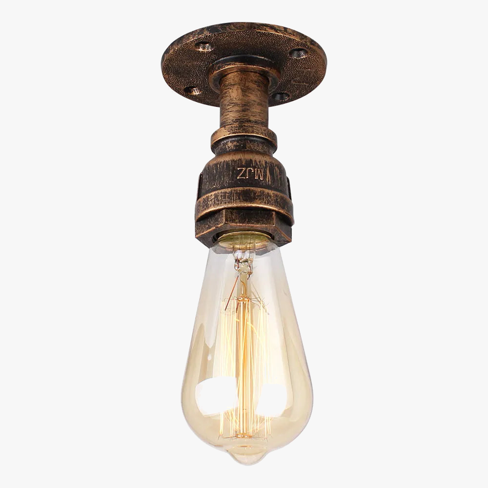 Plafonniers à tuyaux rétro Vintage E27 Loft plafonnier monté en Surface luminaires lampes à tuyaux en fer industriel