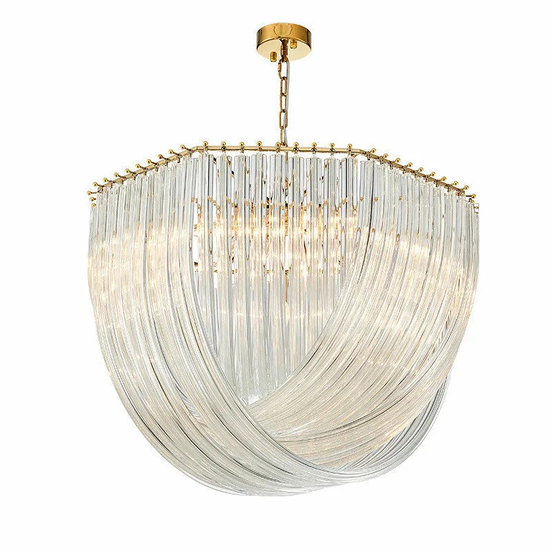 Post-moderne Lustre plaque or/Chrome métal Led E14 lampes suspendues verre rond Luminarias chaîne suspension lampe lampara luminaires