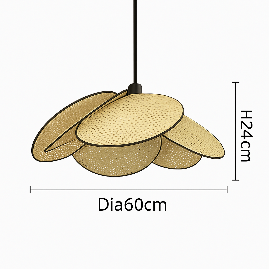 Postmodern LED lustres de plafond feuille grille rurale fait à la main en rotin suspension lumière maison salon chambre Art décor suspension lampe