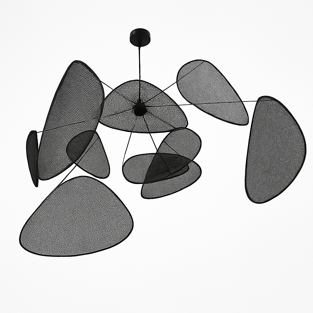 Postmodern LED lustres de plafond feuille grille rurale fait à la main en rotin suspension lumière maison salon chambre Art décor suspension lampe