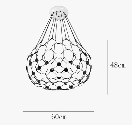 Postmoderne Créatif Noir Et Blanc Pièces D'échecs Suspension Lumière Grille Lustre Suspension Pour Salle à manger Salon Lumière Lampe À Led
