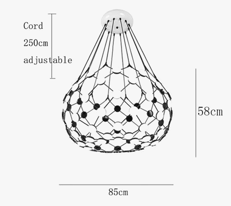 Postmoderne Créatif Noir Et Blanc Pièces D'échecs Suspension Lumière Grille Lustre Suspension Pour Salle à manger Salon Lumière Lampe À Led