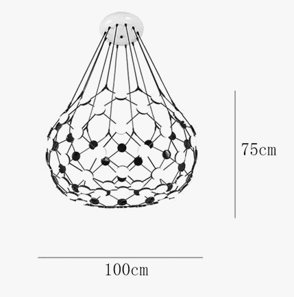 Postmoderne Créatif Noir Et Blanc Pièces D'échecs Suspension Lumière Grille Lustre Suspension Pour Salle à manger Salon Lumière Lampe À Led
