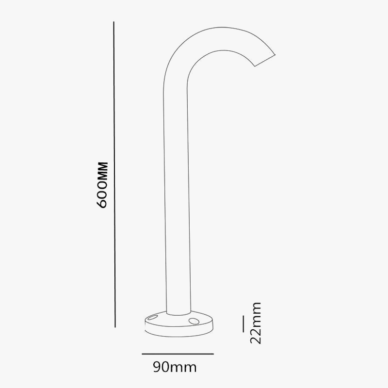 poteau de jardin extérieur lumineux étanche pour paysage décoratif