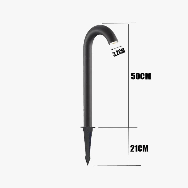 poteau de jardin extérieur lumineux étanche pour paysage décoratif