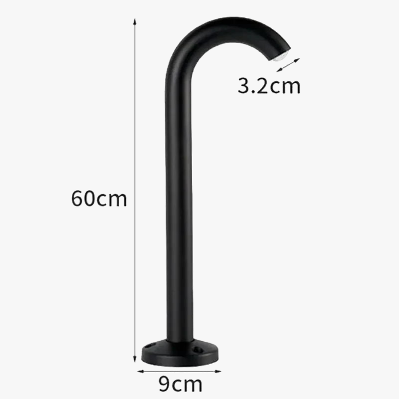 poteau de jardin extérieur lumineux étanche pour paysage décoratif