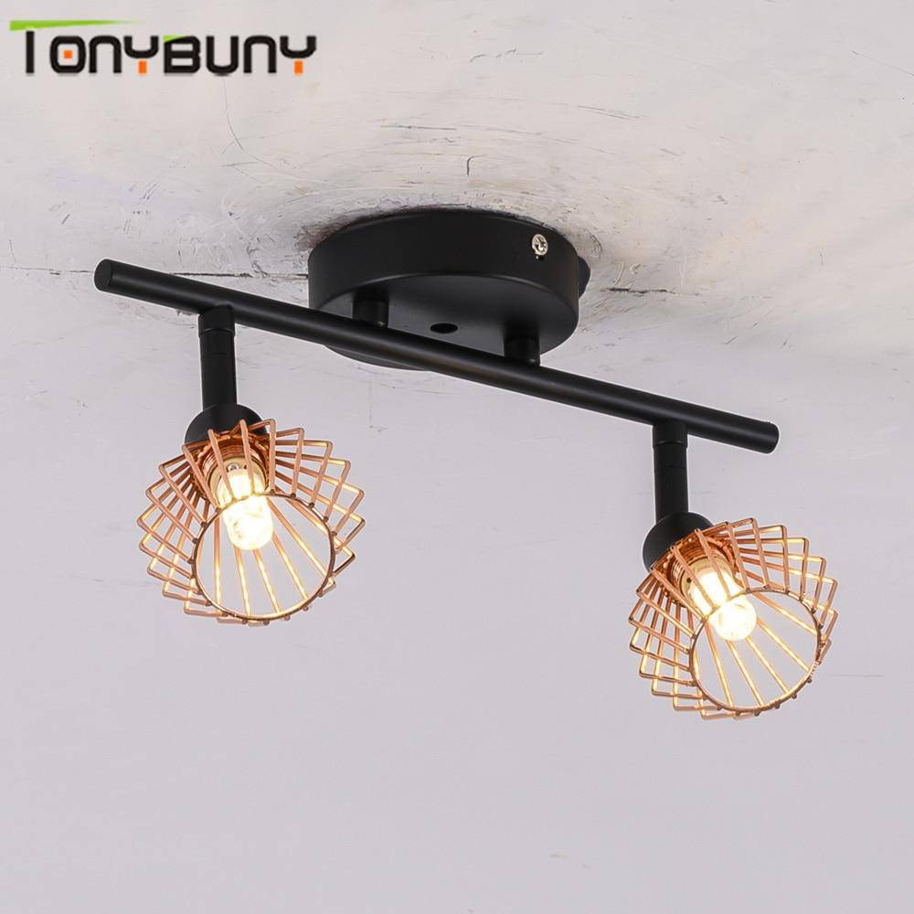 Applique moderne LED en métal noir et abat-jour cuivré Buny