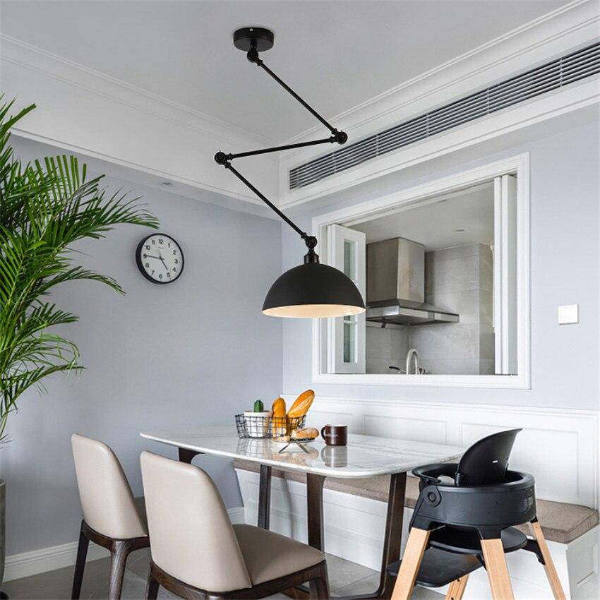 Plafonnier LED design à bras articulé et abat-jour coloré Macaron