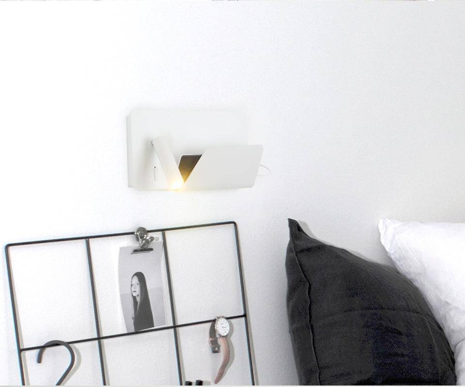 Applique à spot LED ajustable avec support livre