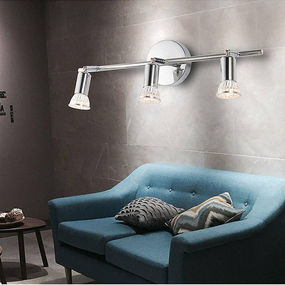 Plafonnier chromé barres à spots LED Spotlight