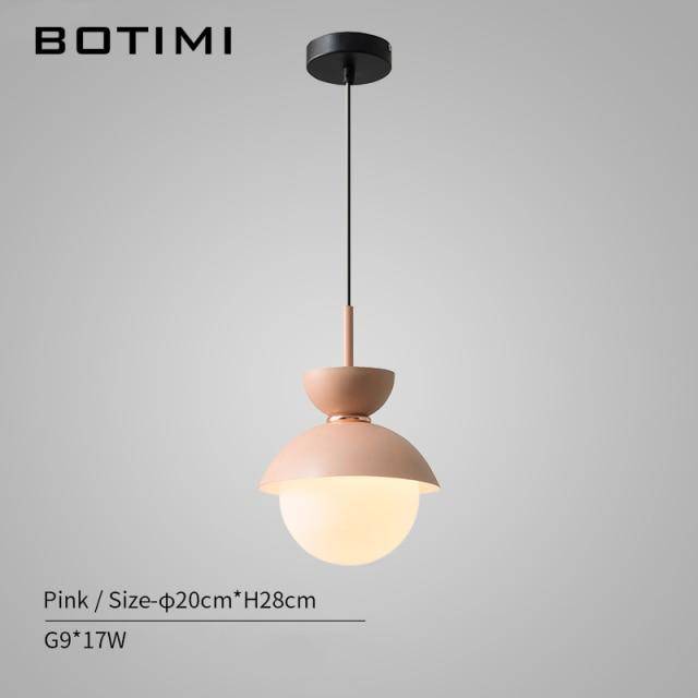 Suspension design à LED en verre et métal coloré Hang