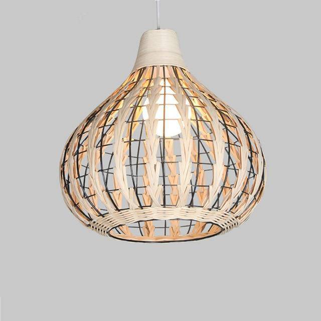 Suspension en bambou marron foncé Rattan