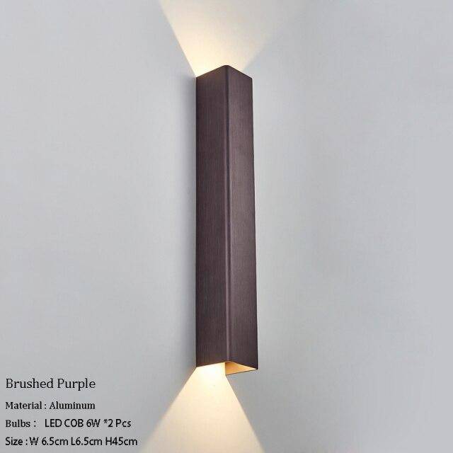 Applique murale design à LED en métal allongé coloré Loft
