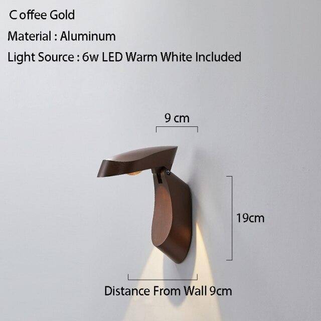Applique murale design à LED avec abat-jour en métal géométrique Loft