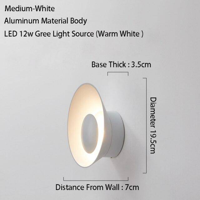 Applique murale design à LED avec coupe en métal coloré Loft