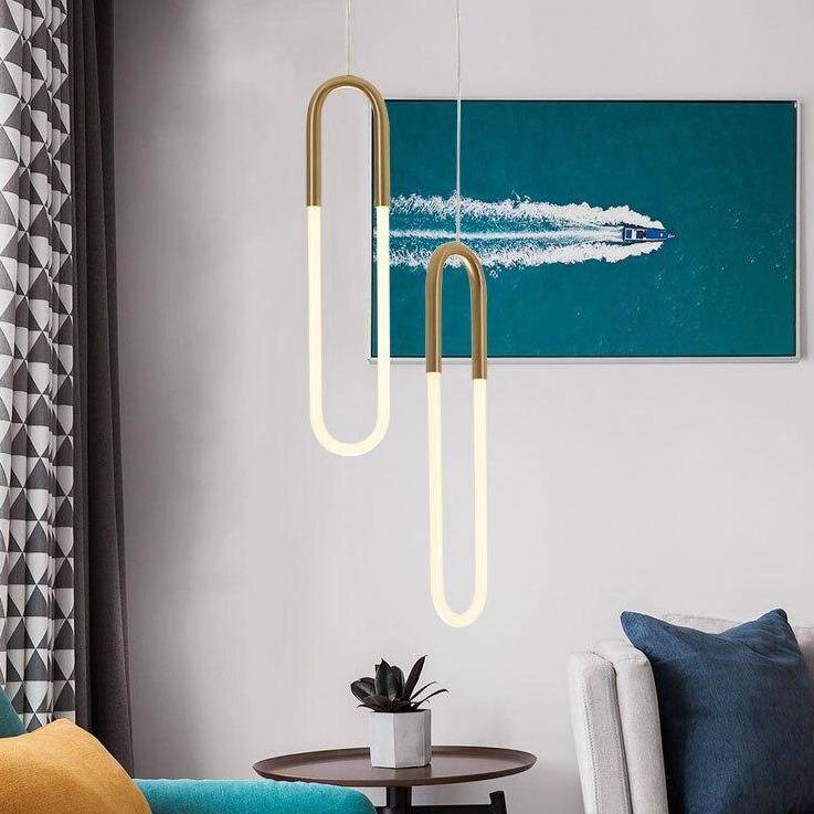 Suspension design moderne LED en anneau allongé Hang