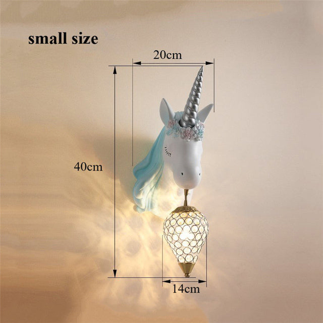 Applique murale moderne en forme de licorne pour enfant Eysa